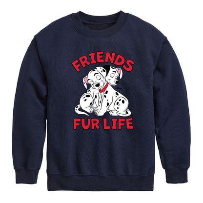 Boys' - 101 Dalmatians - Friends FUR Life Graphic Long Sleeve Fleece Sweatshirt