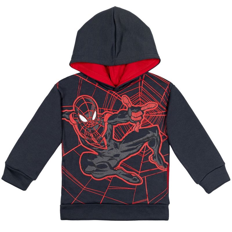 Marvel Avengers,Spider-Man Hulk Fleece Pullover Hoodie Little Kid to Big Kid