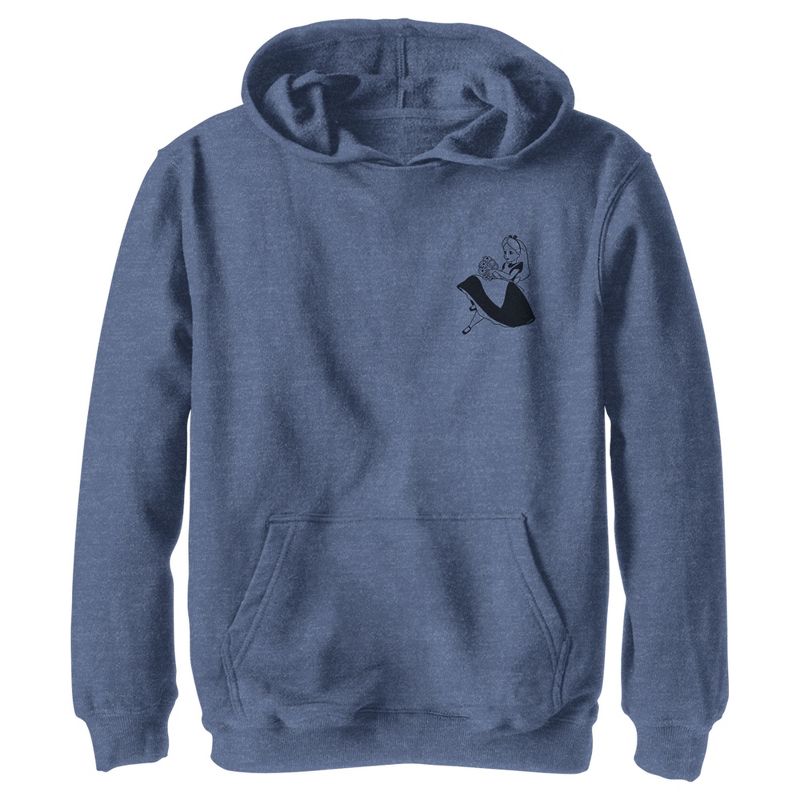 Boy's Alice in Wonderland Pocket Sketch Alice Pull Over Hoodie