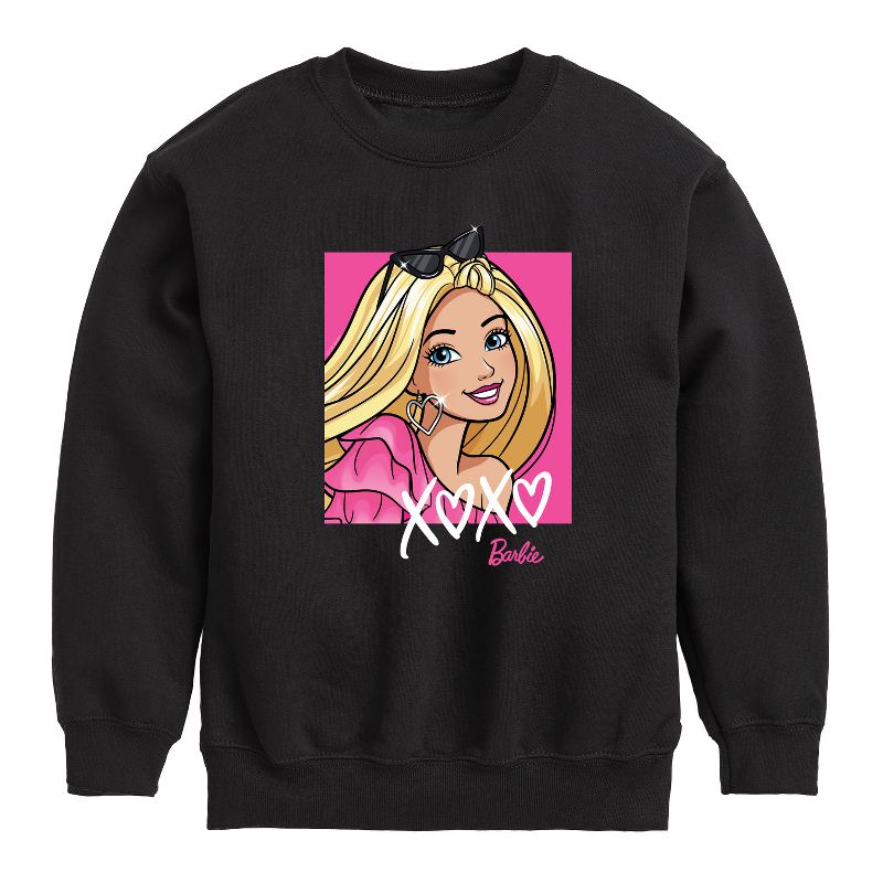 Boys' - Barbie - Xoxo Barbie Graphic Long Sleeve Fleece Sweatshirt