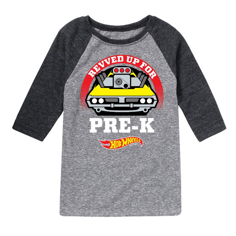 Boys' - Hot Wheels - Revved Up For Pre K Raglan Graphic T-Shirt