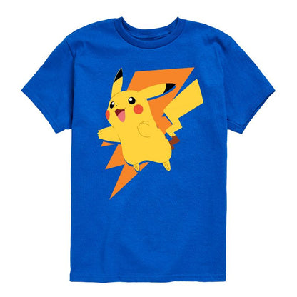 تي شيرت جرافيكي بأكمام قصيرة من بوكيمون - بيكاتشو ثاندر بولت للأولاد