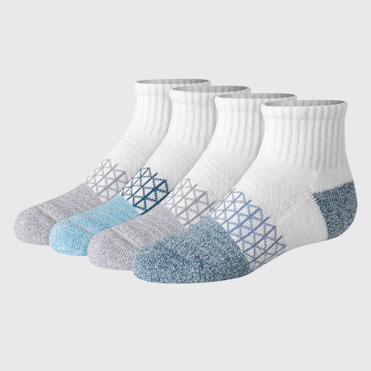 Hanes Boys' 4pk Absolute Active Ankle Sock - White