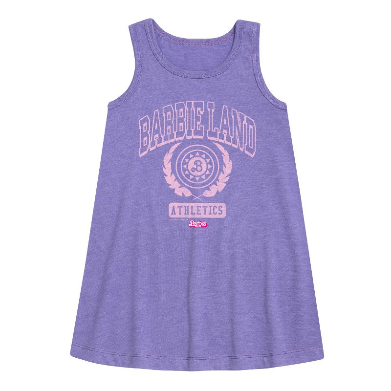 Girls' - Barbie - Barbie Land Athletics Graphic Sleeveless Aline Dress