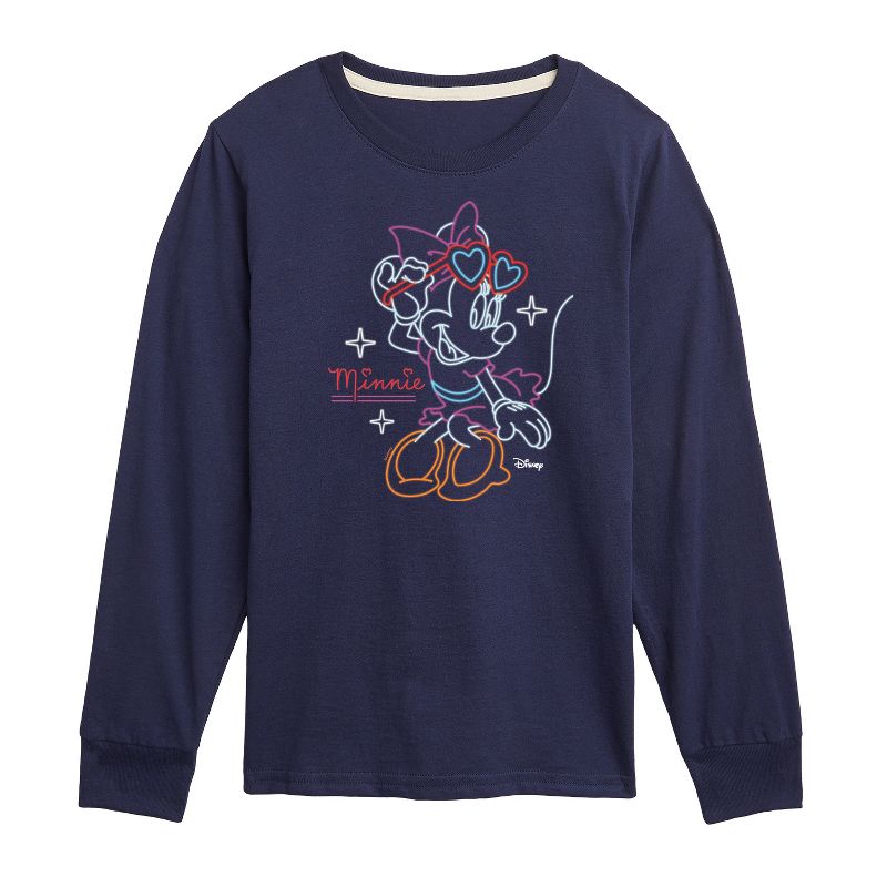 Boys' - Disney - Minnie Mouse Superstar Pose Long Sleeve Graphic T-Shirt