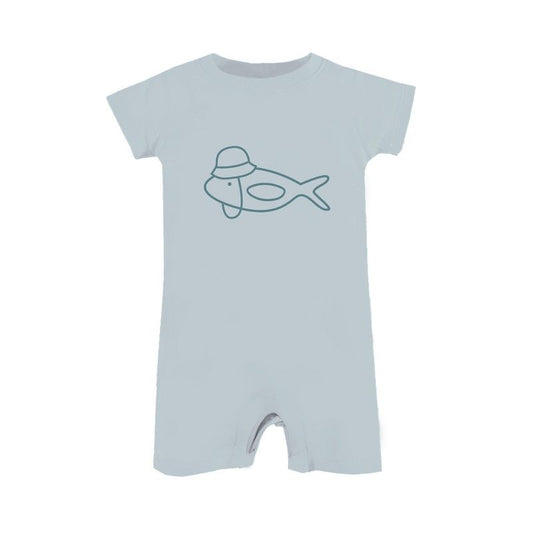 günamüna® Cotton Shortie Romper with DIAPER-ZiP