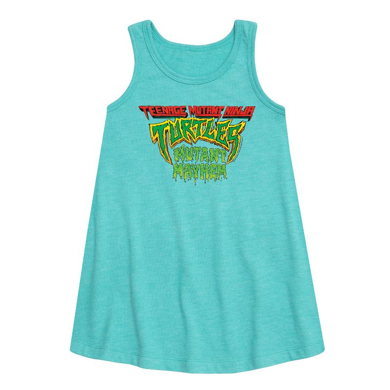 Girls' - Teenage Mutant Ninja Turtles - Movie Logo Graphic Sleeveless Aline Dress