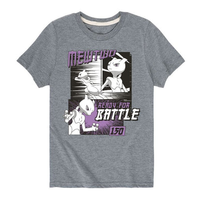 تي شيرت جرافيكي بأكمام قصيرة للأولاد - بوكيمون - ميوتو جاهز للمعركة