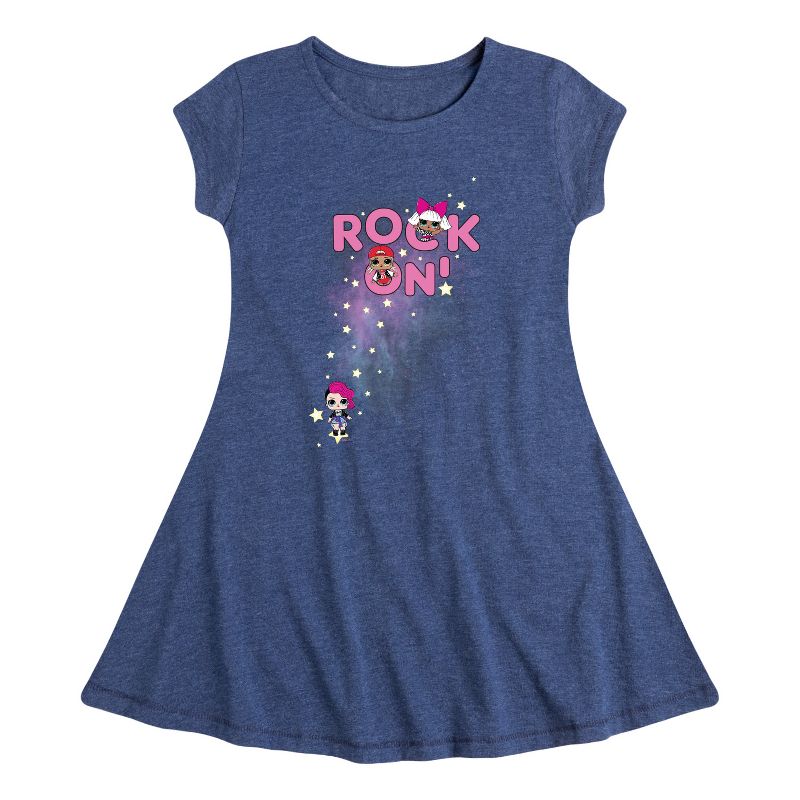 Girls' - LOL Surprise! - Space Rock Girls Fit & Flair Cap Sleeve Dress