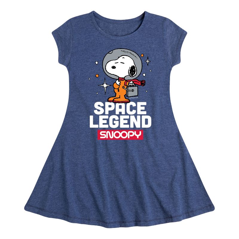 فستان سنوبي سبيس ترافيلر للبنات - بينتس - بأكمام قصيرة وقصة ضيقة