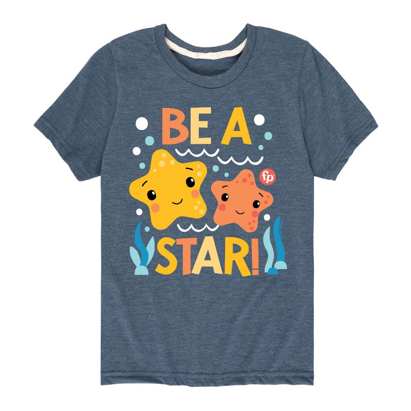 تي شيرت فيشر برايس للأولاد بأكمام قصيرة ورسومات "كن نجمًا"