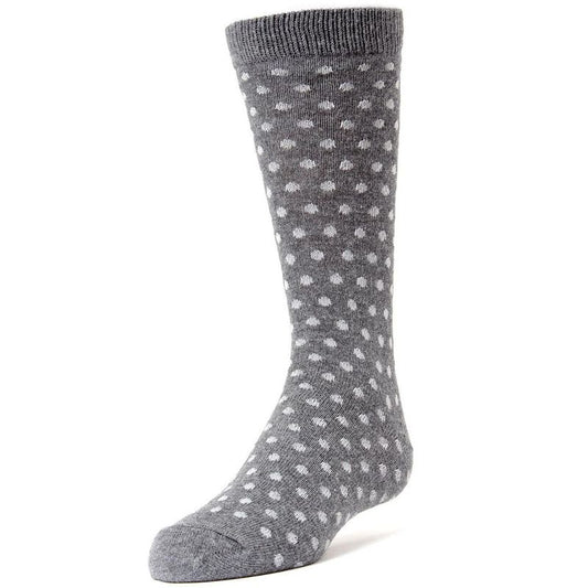 Memoi Polka Dot Cotton Blend Boys Dress Socks
