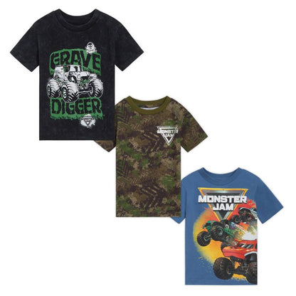 Monster Jam Maximum Destruction Monster Mutt El Toro Loco 3 Pack T-Shirts Little Kid to Big Kid