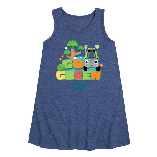 Girls' - Little Tikes - Go Green Graphic Sleeveless Aline Dress