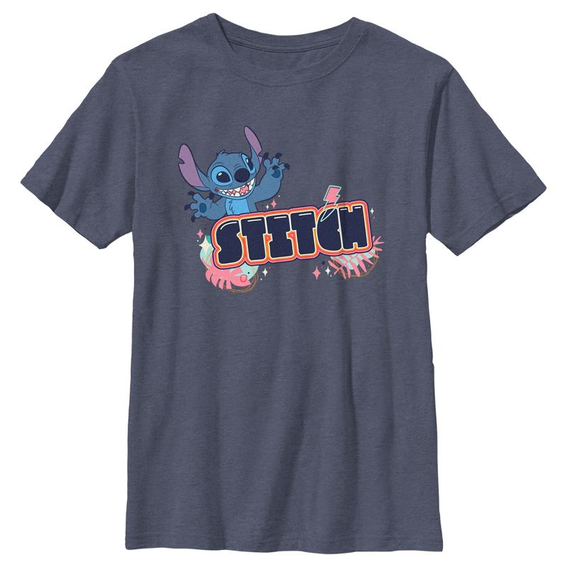 Boy's Lilo & Stitch Bubble Stitch Name T-Shirt