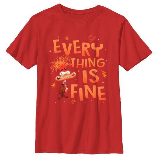 Boy's Inside Out 2 Anxiety Everything Is Fine T-Shirt