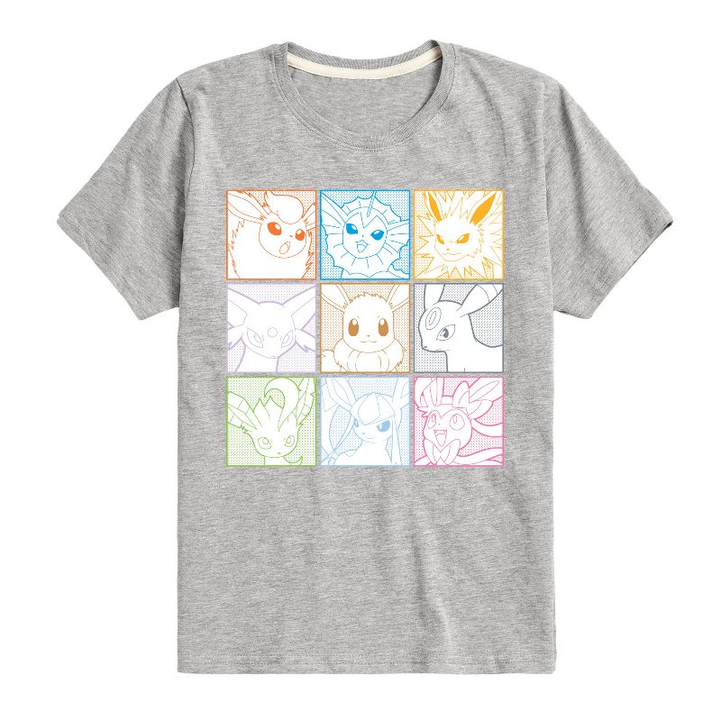 تي شيرت جرافيكي بأكمام قصيرة من بوكيمون - إيفي سكويرز للأولاد