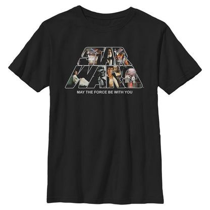 Boys Star Wars May the Force Be With You Bold Logo T Shirt