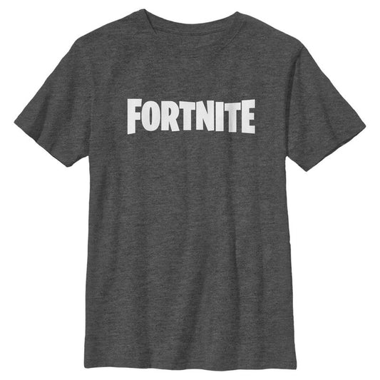تي شيرت فورتنايت الكلاسيكي الأبيض للأولاد بشعار