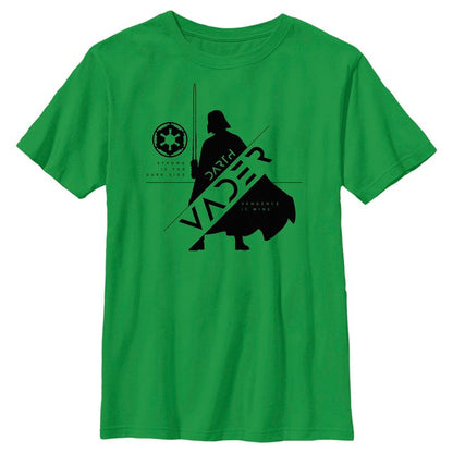 Boy's Star Wars: Obi-Wan Kenobi Darth Vader Strong is the Dark Side Silhouette T-Shirt