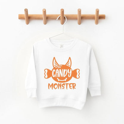 The Juniper Shop Candy Monster Horns Glitter Toddler Graphic Sweatshirt