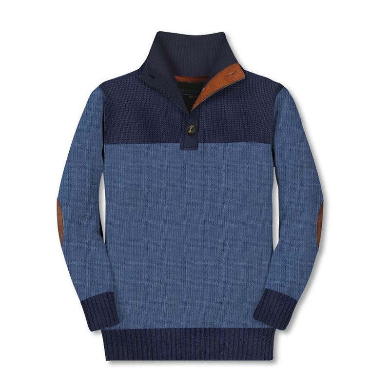 Gioberti Boy's 100% Cotton Button Down Collar Knitted Pullover Sweater