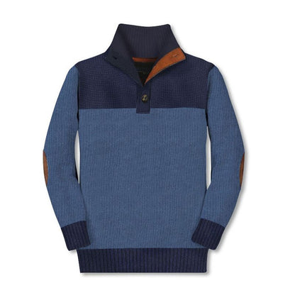 Gioberti Boy's 100% Cotton Button Down Collar Knitted Pullover Sweater