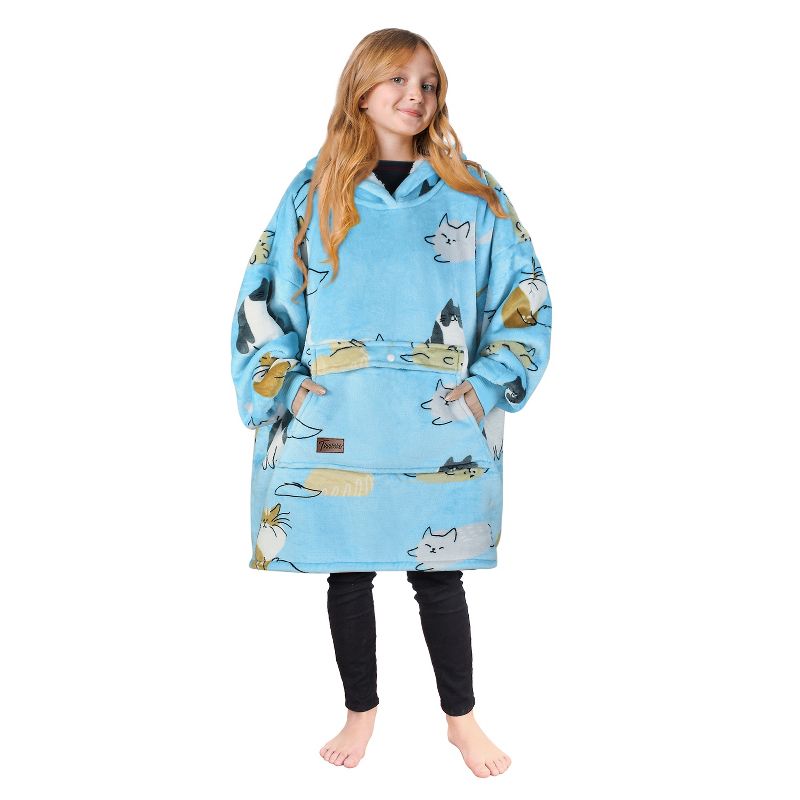 سويت شيرت تيرينيا للبنات والأولاد، بلوفر صوف كبير الحجم، بطانية مبطنة بالصوف، هدية عيد الميلاد للأطفال والمراهقين والشباب