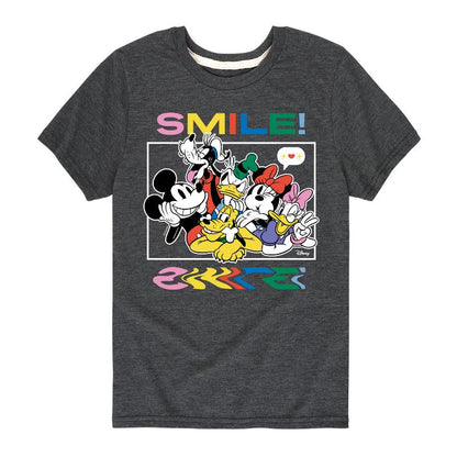 Boys' - Disney - Mickey, Minnie, Goofy, Donald Duck, Daisy & Pluto Photo Short Sleeve Graphic T-Shirt