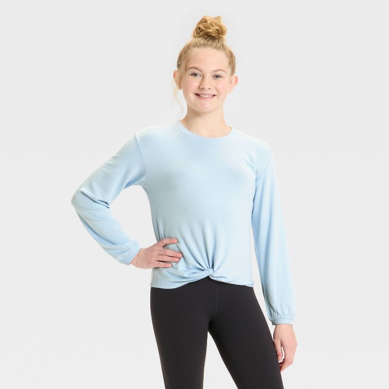 Girls' Modal French Terry Crewneck Sweatshirt - All In Motion™