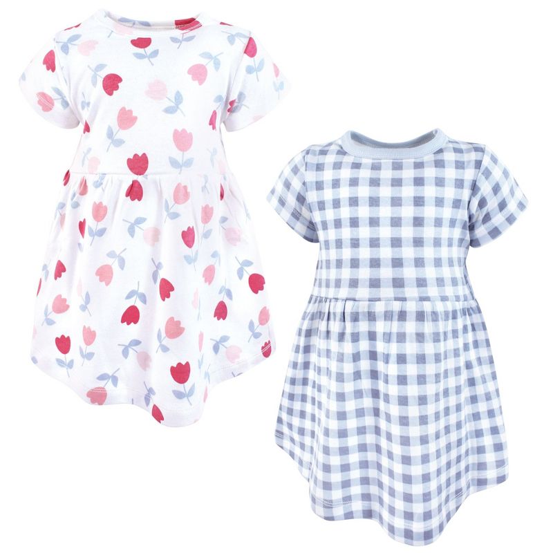 Luvable Friends Hudson Baby Short-Sleeve Dresses 2pk
