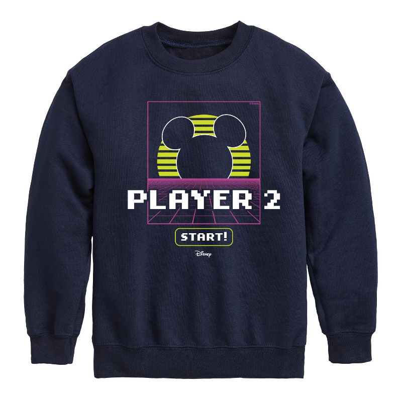 Boys' - Disney - Player 2 Start Graphic Long Sleeve Fleece Sweatshirt