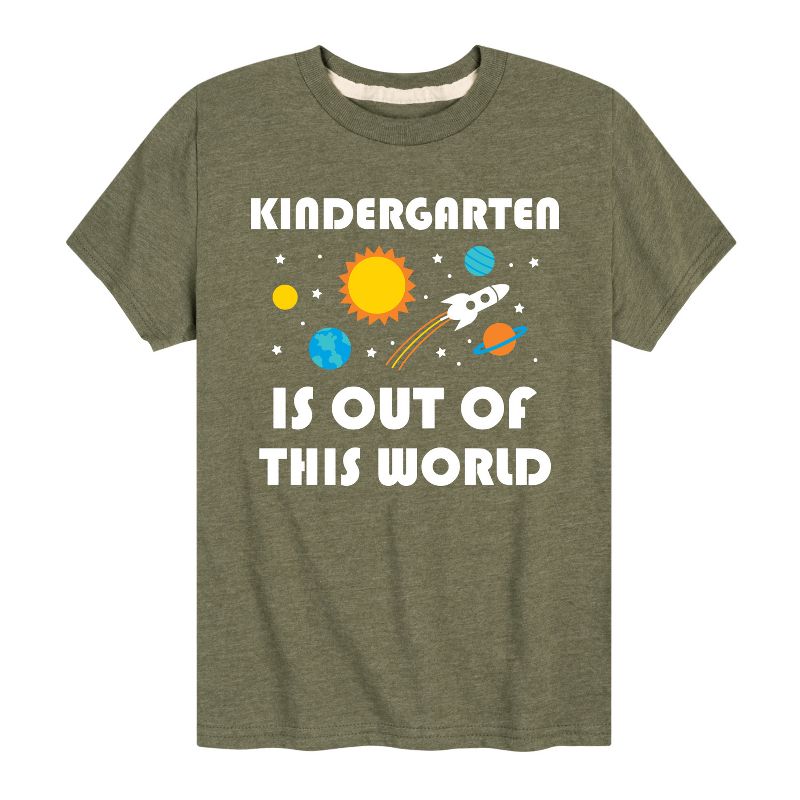 تي شيرت جرافيكي بأكمام قصيرة للأطفال - رسالة فورية - من خارج هذا العالم