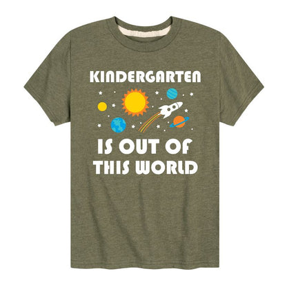 تي شيرت جرافيكي بأكمام قصيرة للأطفال - رسالة فورية - من خارج هذا العالم