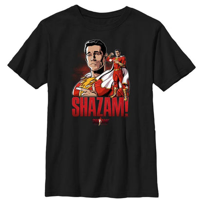 Boy's Shazam! Fury of the Gods Hero Portrait T-Shirt