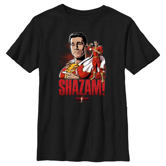 Boy's Shazam! Fury of the Gods Hero Portrait T-Shirt