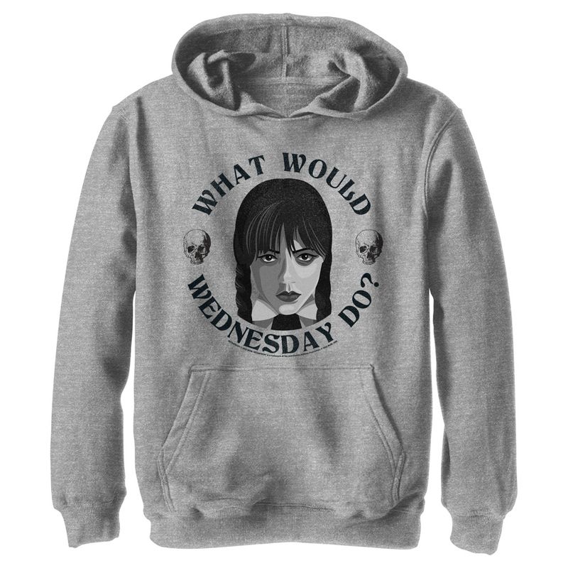 Boy's Wednesday What Would Wednesday Do? Pull Over Hoodie