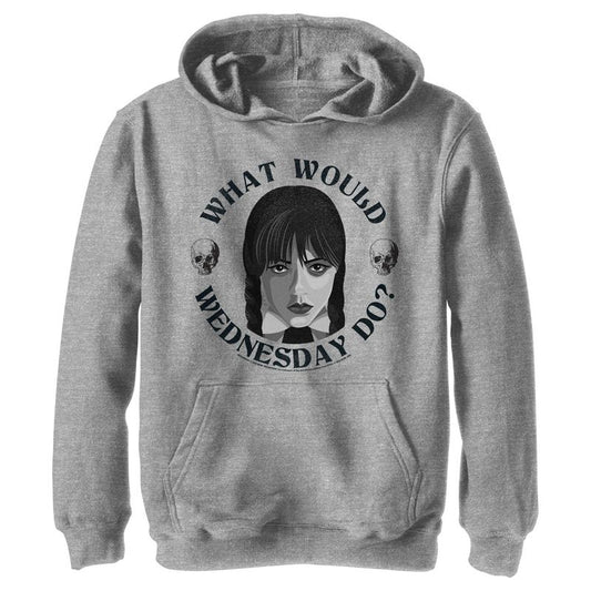 Boy's Wednesday What Would Wednesday Do? Pull Over Hoodie