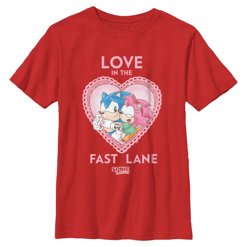 Boy's Sonic the Hedgehog Love In The Fast Lane T-Shirt