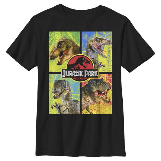 Boy's Jurassic Park T. Rex and Velociraptor T-Shirt