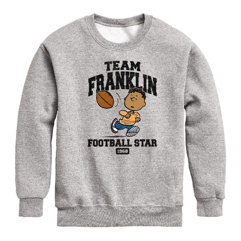 Boys' - Peanuts - Team Franklin Graphic Long Sleeve Fleece Sweatshirt