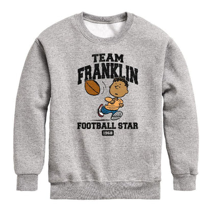 Boys' - Peanuts - Team Franklin Graphic Long Sleeve Fleece Sweatshirt
