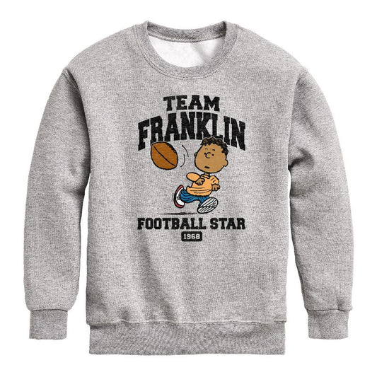 Boys' - Peanuts - Team Franklin Graphic Long Sleeve Fleece Sweatshirt