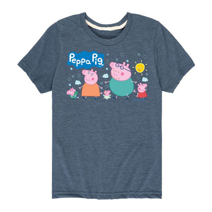 تي شيرت جرافيكي بأكمام قصيرة من تشكيلة عائلة بيبا بيغ للأولاد