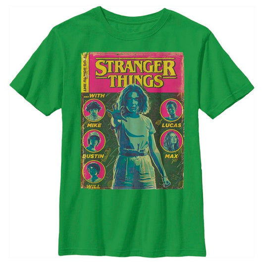 تي شيرت للأولاد بغلاف كتاب هزلي عتيق من Stranger Things