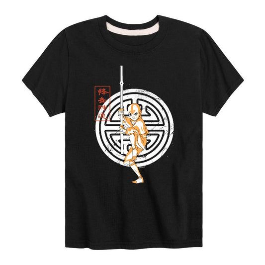 Boys' - Avatar: The Last Airbender - Aang Crest Short Sleeve Graphic T-Shirt