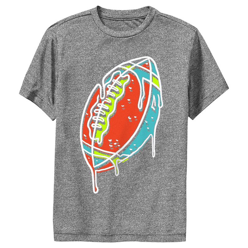 Boy's Lost Gods Red Blue Green Football Slime Performance Tee