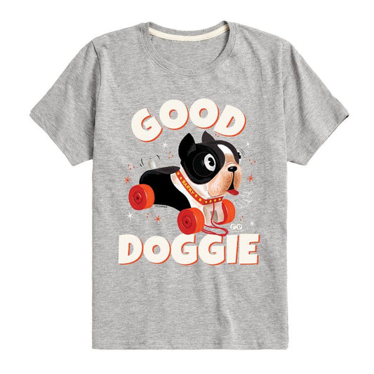 تي شيرت جرافيكي بأكمام قصيرة من فيشر برايس للأولاد، مطبوع عليه صورة كلب بوسطن تيرير جيد