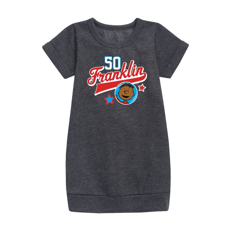 فستان فرانكلين أثليتيك 50 الجرافيكي بأكمام قصيرة من الصوف للبنات - بينتس