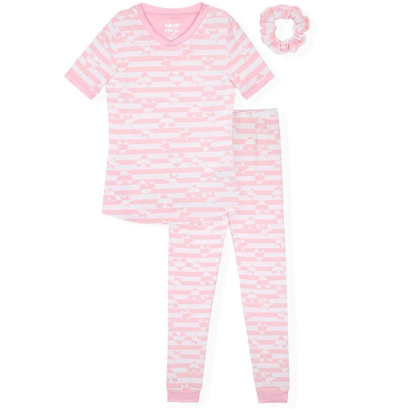 Sleep On It Girls 2-Piece Super Soft Jersey Snug-Fit Pajama Set - Toddler Pajamas to Girls Pajama Sets